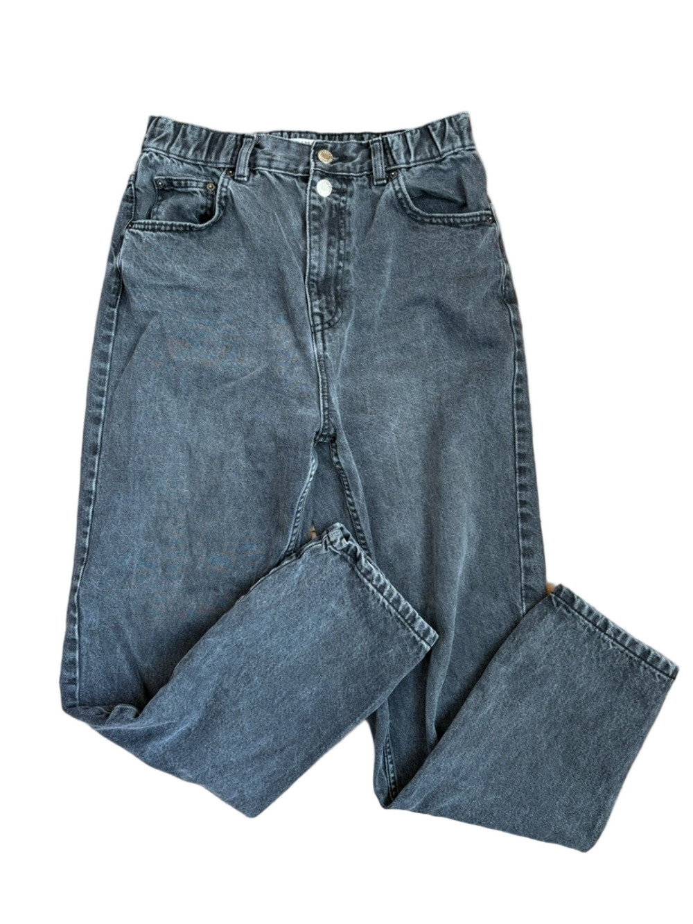 Pull&Bear Black High-Rise Denim Jeans